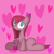 Size: 1024x1024 | Tagged: safe, artist:mr. rottson, pinkie pie, earth pony, pony, heart, pinkamena diane pie, sitting, solo