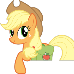 Size: 8014x8004 | Tagged: safe, artist:geometrymathalgebra, applejack, earth pony, pony, absurd resolution, looking at you, saddle bag, simple background, solo, transparent background, vector