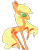 Size: 313x405 | Tagged: safe, artist:riisusparkle, applejack, earth pony, pony, raised hoof, simple background, solo, transparent background