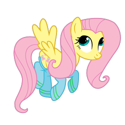 Size: 1200x1200 | Tagged: safe, artist:peternators, artist:redmagepony, fluttershy, pegasus, pony, clothes, flying, ms paint, socks