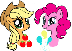 Size: 900x644 | Tagged: artist needed, source needed, safe, applejack, pinkie pie, earth pony, pony, duo, female, mare