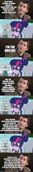 Size: 500x2560 | Tagged: safe, edit, edited screencap, screencap, derpy hooves, sci-twi, twilight sparkle, comic:the epilogue, equestria girls, friendship games, alternate universe, avengers: endgame, avengers: infinity war, comic, doctor who, fanfic art, implied doctor whooves, infinity gauntlet, marvel cinematic universe, screencap comic, thanos, the doctor