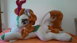 Size: 3264x1836 | Tagged: safe, artist:masha05, autumn blaze, kirin, sounds of silence, cloven hooves, female, irl, photo, plushie, solo, toy