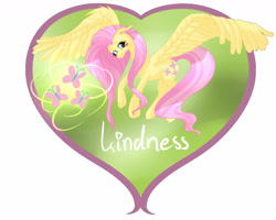 Size: 4704x3771 | Tagged: safe, artist:tinylittlewatermelon, fluttershy, pegasus, pony, flying, heart, solo