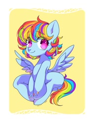 Size: 1000x1334 | Tagged: safe, artist:zakro, derpibooru import, rainbow dash, pegasus, pony, female, mare, simple background, solo