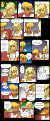 Size: 1280x3064 | Tagged: safe, artist:zoarenso, applejack, ms. harshwhinny, anthro, comic:harsh apples, comic, female, harsh apples, mother, mother and child, mother and daughter, parent and child