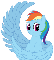 Size: 4389x4822 | Tagged: safe, artist:mfg637, derpibooru import, rainbow dash, pegasus, pony, absurd resolution, simple background, solo, spread wings, transparent background, vector, wings