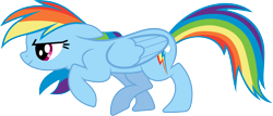 Size: 7000x2990 | Tagged: safe, artist:lauren faust, artist:uxyd, derpibooru import, rainbow dash, pegasus, pony, simple background, sneaky, solo, transparent background, vector