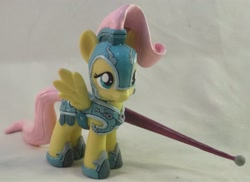 Size: 2945x2145 | Tagged: safe, artist:gryphyn-bloodheart, fluttershy, brushable, commission, custom, irl, jousting, jousting outfit, lance, photo, sculpted, toy