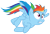 Size: 511x345 | Tagged: safe, artist:myrami, derpibooru import, rainbow dash, pegasus, pony, sleepless in ponyville, .svg available, simple background, solo, transparent background, vector