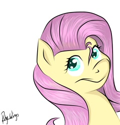 Size: 1185x1240 | Tagged: safe, artist:rubywave32, fluttershy, pegasus, pony, female, mare, pink mane, solo, yellow coat