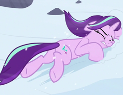 Size: 900x700 | Tagged: safe, screencap, starlight glimmer, pony, unicorn, the ending of the end, cropped, snow, solo