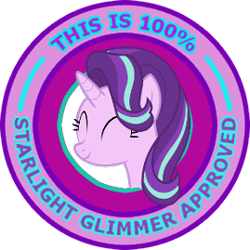 Size: 269x269 | Tagged: safe, starlight glimmer, pony, unicorn, the crystalling, approval, cute, eyes closed, female, glimmerbetes, mare, reaction image, seal of approval, simple background, smiling, solo, transparent background, vector, waving