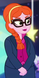 Size: 200x395 | Tagged: safe, screencap, equestria girls, equestria girls series, twilight under the stars, spoiler:eqg series (season 2), female, ginger specs, glasses, solo, thick, wide hips