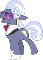 Size: 3001x4225 | Tagged: safe, artist:cloudyglow, derpibooru import, hoity toity, earth pony, pony, honest apple, .ai available, absurd resolution, male, open mouth, simple background, solo, sunglasses, transparent background, vector