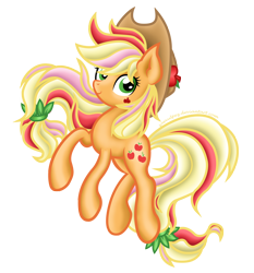 Size: 3168x3400 | Tagged: safe, artist:zoevulpez, applejack, earth pony, pony, rainbow power, simple background, solo, transparent background, vector