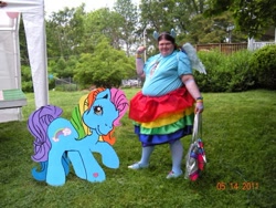 Size: 500x375 | Tagged: safe, derpibooru import, rainbow dash, rainbow dash (g3), human, g3, clothes, cosplay, irl, irl human, photo