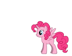 Size: 3320x2600 | Tagged: safe, pinkie pie, alicorn, pony, pony creator, bad cropping, pinkiecorn, race swap, simple background, so much white space, solo, transparent background, xk-class end-of-the-world scenario