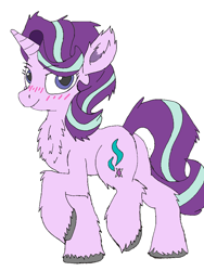 Size: 768x1024 | Tagged: safe, artist:danksailor, starlight glimmer, pony, blushing, chest fluff, fluffy, glim glam, glimmy, solo