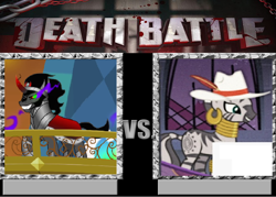 Size: 900x644 | Tagged: safe, derpibooru import, king sombra, pony, unicorn, death battle, king zebra, meme