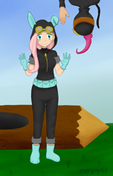 Size: 1000x1566 | Tagged: safe, artist:empyu, fluttershy, pinkie pie, human, humanized, light skin