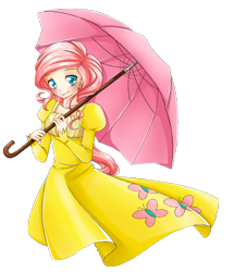 Size: 4414x5135 | Tagged: safe, artist:j-lin-mlp, fluttershy, human, absurd resolution, humanized, solo, umbrella