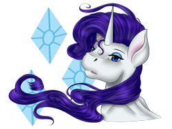 Size: 2880x2160 | Tagged: safe, artist:crazyaniknowit, rarity, pony, unicorn, bust, cutie mark background, portrait, solo