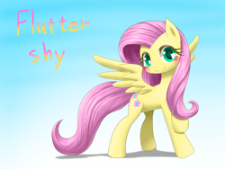 Size: 1000x750 | Tagged: safe, artist:hashioaryut, fluttershy, pegasus, pony, female, mare, pixiv, solo