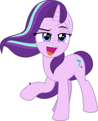 Size: 5500x6740 | Tagged: safe, artist:jhayarr23, starlight glimmer, pony, unicorn, the ending of the end, absurd resolution, badass, cutie mark, female, mare, open mouth, raised hoof, simple background, solo, transparent background, vector