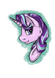 Size: 1024x1449 | Tagged: safe, artist:aurasinchaser, starlight glimmer, pony, bust, portrait, simple background, solo, transparent background