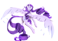 Size: 3000x2100 | Tagged: safe, artist:xkittyblue, rarity, alicorn, pony, alicornified, race swap, raricorn, solo