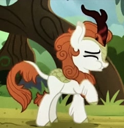 Size: 2932x3024 | Tagged: safe, screencap, autumn blaze, kirin, sounds of silence, cropped, puffy cheeks, solo