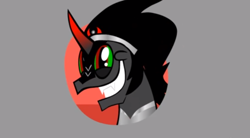 Size: 850x470 | Tagged: safe, artist:fhilslife, derpibooru import, king sombra, pony, unicorn, black mane, male, sharp teeth, sombra eyes, stallion, youtube link