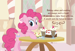 Size: 950x650 | Tagged: safe, artist:dm29, pinkie pie, earth pony, pony, cake, cupcake, milkshake, solo, valentine, valentine's day