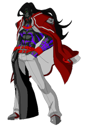 Size: 324x464 | Tagged: safe, derpibooru import, king sombra, pony, unicorn, azrael, blazblue, chrono phantasma, recolor, sprite