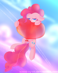 Size: 1500x1875 | Tagged: safe, artist:gnidagovnida, pinkie pie, earth pony, pony, balloon, heart, heart balloon, solo