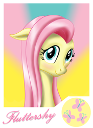 Size: 1092x1501 | Tagged: safe, artist:vasillium, fluttershy, pegasus, pony, female, mare, pink mane, solo, yellow coat