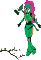 Size: 4683x6741 | Tagged: safe, artist:shadyhorseman, pinkie pie, equestria girls, absurd resolution, bionicle, kanohi miru, lego, lewa, simple background, toafied, transparent background