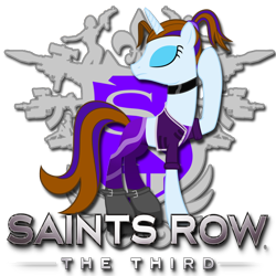 Size: 512x512 | Tagged: safe, derpibooru import, fleur-de-lis, crossover, icon, saints row, shaundi, video game