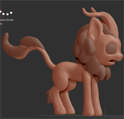 Size: 752x722 | Tagged: safe, artist:php106, autumn blaze, kirin, 3d, model