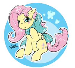 Size: 1057x964 | Tagged: safe, artist:kiramoses, fluttershy, pegasus, pony, clothes, scarf, simple background, solo, transparent background