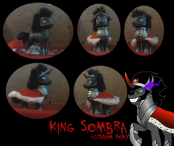 Size: 1013x851 | Tagged: safe, artist:themiles, derpibooru import, king sombra, pony, unicorn, black mane, custom, male, sharp teeth, sombra eyes, stallion