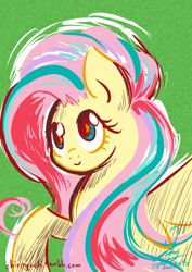 Size: 1190x1683 | Tagged: safe, artist:chirpy-chi, fluttershy, pegasus, pony, female, mare, rainbow power, solo