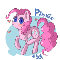 Size: 1024x1024 | Tagged: safe, artist:waackery, pinkie pie, earth pony, pony, female, heart, mare, pink coat, pink mane, solo