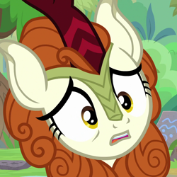 Size: 940x940 | Tagged: safe, screencap, autumn blaze, kirin, sounds of silence, bust, cropped, female, solo