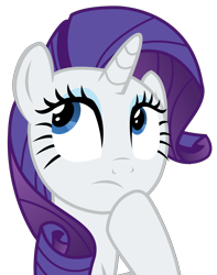 Size: 2781x3525 | Tagged: safe, artist:sketchmcreations, rarity, pony, unicorn, spice up your life, hoof on chin, inkscape, pondering, simple background, thinking, transparent background, vector