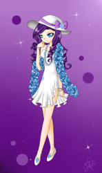 Size: 919x1551 | Tagged: safe, artist:julianime, rarity, human, flapper, humanized, solo