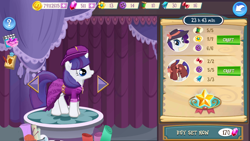 Size: 1280x720 | Tagged: safe, rarity, pony, unicorn, clothes, detective rarity, dress, gameloft