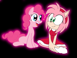 Size: 1024x777 | Tagged: safe, artist:luckyacesnof, pinkie pie, earth pony, pony, amy rose, crossover, cute, sock, sonic the hedgehog (series)