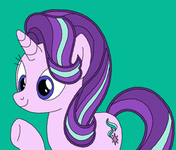 Size: 898x768 | Tagged: safe, artist:alexanderwilliams, starlight glimmer, pony, ms paint, simple background, smiling